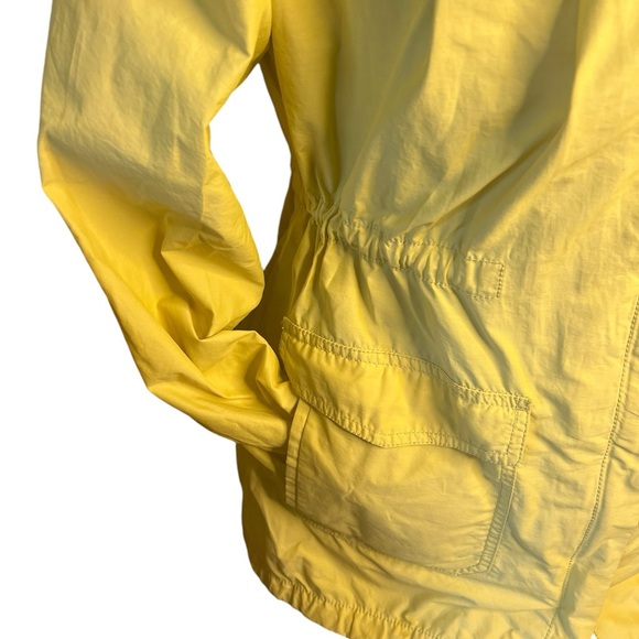 Eileen Fisher butter yellow zip and snap size large jacket with toggle cinching - Picture 4 of 14
